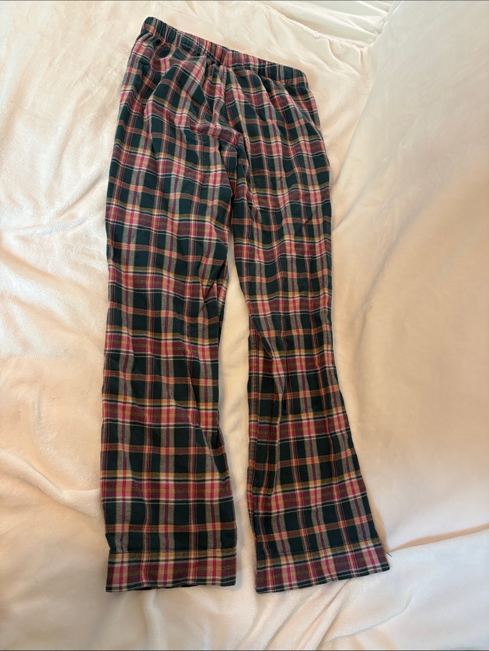 Roots Green and Pink Plaid Flannel Lounge Pants - Picture 2 of 3